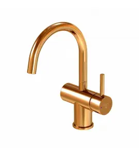 STEINBERG SERIA 100 Jednouchwytowa bateria umywalkowa z korkiem Rose Gold 100.1500.RG / 1001500RG