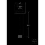 STEINBERG SERIA 100 Ramie deszczownicy montowane do sufitu 120 mm Czarny mat 100.1571.S / 1001571S