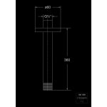 STEINBERG SERIA 100 Ramie deszczownicy montowane do sufitu 360 mm Chrom 100.1591 / 1001591