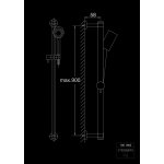 STEINBERG SERIA 100 Zestaw prysznicowy na drążku ściennym Chrom 100.1602 / 1001602