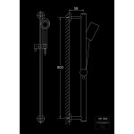 STEINBERG SERIA 100 Zestaw prysznicowy na drążku Chrom 100.1622 / 1001622