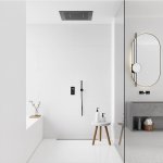 STEINBERG SERIA 100 Zestaw prysznicowy ze słuchawką i uchwytem z kolankiem Czarny mat 100.1670.S / 1001670S