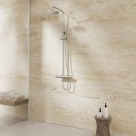 STEINBERG SERIA 100 Zestaw prysznicowy z baterią termostatyczną i deszczownicą Ø 200 mm Brushed Nickel 100.2721.BN / 1002721BN