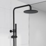 STEINBERG SERIA 100 Zestaw prysznicowy z baterią termostatyczną  i deszczownicą Ø 200 mm Czarny mat 100.2721.S / 1002721S
