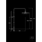 STEINBERG SERIA 100 Zestaw prysznicowy z baterią jednouchwytową i deszczownicą Chrom 100.2770 / 1002770