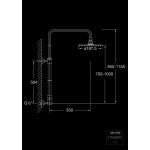 STEINBERG SERIA 100 Zestaw prysznicowy z baterią jednouchwytową i deszczownicą Chrom 100.2780 / 100 2780
