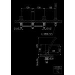 STEINBERG SERIA 120 Bateria wannowa 4-otworowa Chrom 120.2400.1 / 12024001