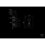 STEINBERG SERIA 120 Bateria prysznicowa termostatyczna 3-drożna podtynkowa, element zewnętrzny Chrom 120.4123.1 / 12041231