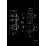 STEINBERG SERIA 120 Bateria prysznicowa termostatyczna podtynkowa z 2 zaworami Chrom 120.4320 / 1204320