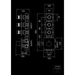 STEINBERG SERIA 120 Bateria prysznicowa termostatyczna podtynkowa z 3 zaworami Chrom 120.4330 / 1204330