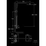 STEINBERG SERIA 120 Zestaw natryskowy z deszczownicą 200x145 mm ścienny Chrom 120.2760 / 1202760