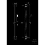 STEINBERG SERIA 120 Zestaw prysznicowy na drążku 900 mm Chrom 120.1602 / 1201602