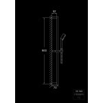 STEINBERG SERIA 135 Zestaw prysznicowy na drążku 900 mm Chrom 135.1622 / 1351622