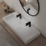 STEINBERG SERIA 160 Bateria umywalkowa jednootworowa z korkiem Czarny mat 160.1000.S / 1601000S