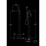 STEINBERG SERIA 160 Bateria wannowa wolnostojąca Chrom 160.1163 / 1601163