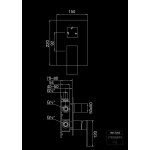 STEINBERG SERIA 160 Bateria natryskowa podtynkowa 3-drożna element zewnętrzny Chrom 160.2202 / 1602202