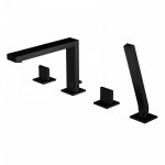 STEINBERG SERIA 160 Bateria wannowo-prysznicowa 4-otworowa Czarny mat 160.2402.S / 1602402S