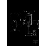 STEINBERG SERIA 170 Bateria wannowo-natryskowa podtynkowa element zewnętrzny Chrom 170.2243.3 / 17022433