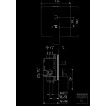 STEINBERG SERIA 200 Bateria wannowo-natryskowa podtynkowa element zewnętrzny Chrom 200.2103.3 / 20021033