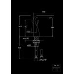 STEINBERG SERIA 230 Bateria umywalkowa jednootworowa bez korka Chrom 230.1010 / 2301010
