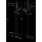 STEINBERG SERIA 230 Bateria wannowa wolnostojąca Chrom 230.1163 / 2301163