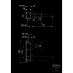 STEINBERG SERIA 230 Bateria umywalkowa jednouchwytowa podtynkowa element zewnętrzny Chrom 230.1814.3 / 23018143