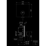 STEINBERG SERIA 230 Bateria wannowo-natryskowa podtynkowa element zewnętrzny Chrom 230.2243.3 / 23022433