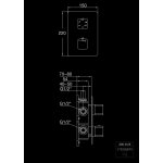 STEINBERG SERIA 230 Bateria natryskowa podtynkowa 3-drożna element zewnętrzny Chrom 230.4123 / 2304123