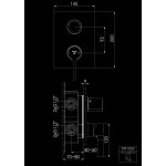 STEINBERG SERIA 230 Bateria wannowa podtynkowa element zewnętrzny Chrom 230.2222 / 2302222