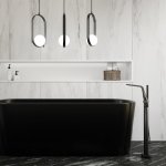 STEINBERG SERIA 260 Bateria wannowa wolnostojąca Czarny mat 260.1162.S / 2601162S