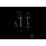 STEINBERG SERIA 260 Bateria bidetowa z korkiem Czarny mat 260.1300.S / 2601300S