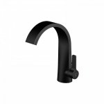 STEINBERG SERIA 280 Bateria umywalkowa jednootworowa z korkiem Czarny mat 280.1000.S / 2801000S