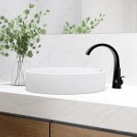 STEINBERG SERIA 280 Bateria umywalkowa jednootworowa z korkiem Czarny mat 280.1000.S / 2801000S