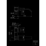 STEINBERG SERIA 280 Bateria umywalkowa jednouchwytowa podtynkowa element zewnętrzny Czarny mat 280.1814.3.S / 28018143S