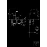STEINBERG SERIA 280 bateria umywalkowa 3-otworowa nablatowa z korkiem Chrom 280.2000 / 2802000