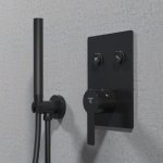 STEINBERG SERIA 390 Bateria natryskowa podtynkowa 2-drożny Czarny mat 390.2221.S / 3902221S