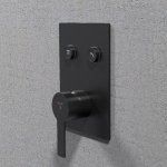 STEINBERG SERIA 390 Bateria natryskowa podtynkowa 2-drożny Czarny mat 390.2221.S / 3902221S