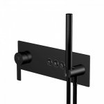 STEINBERG SERIA 390 Bateria natryskowa podtynkowa 4-drożna Czarny mat 390.2232.S / 3902232S