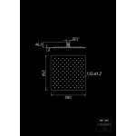 STEINBERG SERIA 390 Deszczownica ultrapłaska 250x250 mm Chrom 390.1681 / 3901681