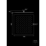 STEINBERG SERIA 390 Deszczownica ultrapłaska 400x400 mm Chrom 390.1683 / 3901683