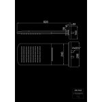 STEINBERG SERIA 390 Deszczownica Wall Rain 280x628 mm Stal Nierdzewna Polerowana 390.5642 / 3905642