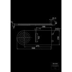 STEINBERG SERIA 390 Deszczownica Wall Rain 250x600 mm Stal Nierdzewna Polerowana 390.5652 / 3905652