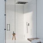 STEINBERG SERIA 390 Deszczownica Sensual Rain z diodami LED 600x600 mm Stal Szlachetna Chromowana 390.6620 / 3906620