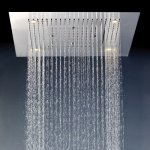 STEINBERG SERIA 390 Deszczownica Sensual Rain z diodami LED 800x800 mm Stal Szlachetna Chromowana 390.6680 / 3906680