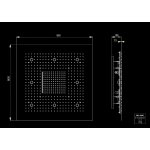 STEINBERG SERIA 390 Deszczownica Sensual Rain z diodami LED 800x800 mm Stal Szlachetna Chromowana 390.6680 / 3906680