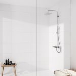 STEINBERG SERIA 390 Zestaw prysznicowy z baterią termostatyczną i deszczownicą 258x186 mm Chrom 390.2700 / 3902700