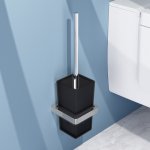 STEINBERG SERIA 420 Szczotka do WC ścienna Czarny/Chrom 420.2902 / 4202902