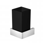 STEINBERG SERIA 460 Kubek szklany z uchwytem ściennym Chrom/Czarny mat 460.2002 / 4602002