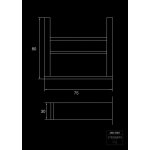 STEINBERG SERIA 460 Kubek szklany z uchwytem ściennym Chrom/Czarny mat 460.2002 / 4602002