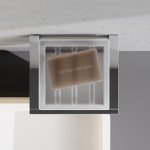 STEINBERG SERIA 460 Mydelniczka szklana z uchwytem ściennym Chrom/Biały mat 460.2201 / 4602201